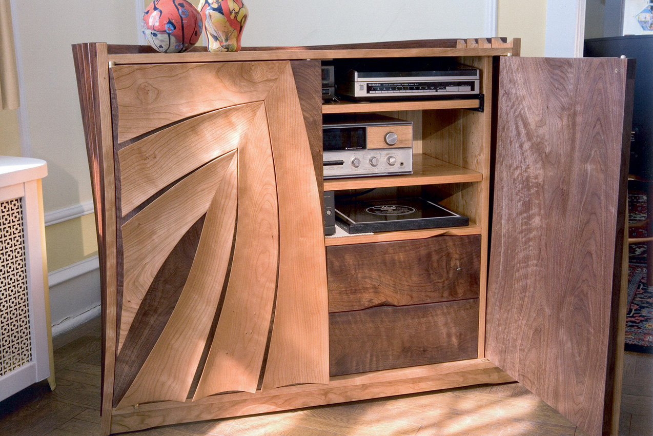Stereo Cabinet, open, by Ray Kelso