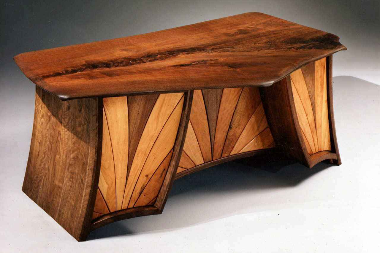 Walnut Desk, view two by Ray Kelso